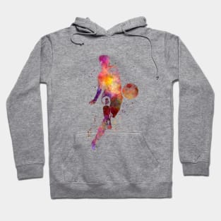 Soccer player in watercolor Hoodie